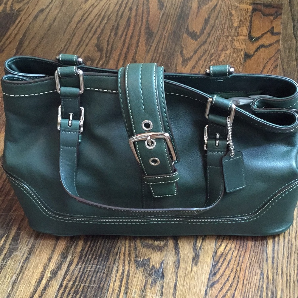 New Coach bag, forest green